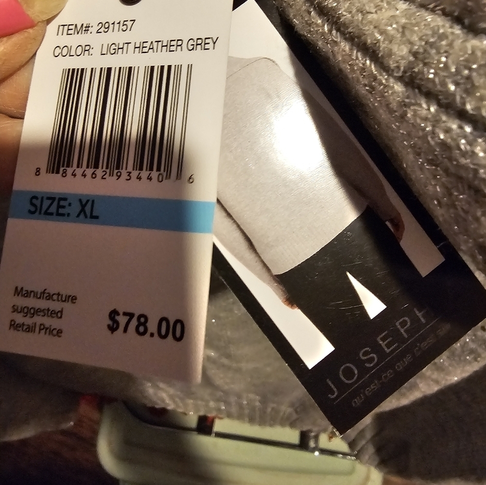 Joseph A Nwt Sweater For Women Heather Gray Sparkle Size Xl — image 4 of 7